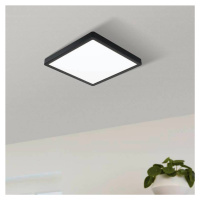 LED stropné svietidlo Fueva 5, IP20 čierne 21x21cm