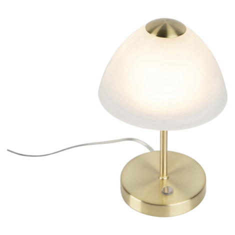 Dizajnová stolná lampa zlatá stmievateľná vrátane LED - Joya TRIO