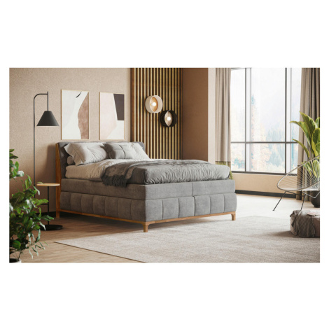 Livetastic BOXSPRINGOVÁ POSTEĽ, 180/200 cm, strieborná