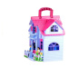 mamido Domček pre bábiky s nábytkom Country House ružový