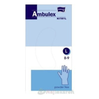 Ambulex rukavice NITRYLOVÉ veľ. L,modré, nesterilné, nepúdrované, 100ks