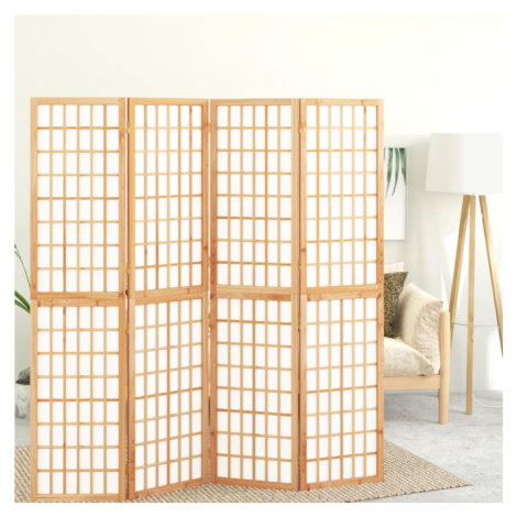 vidaXL Skladací paraván so 4 panelmi japonský štýl 160x170 cm