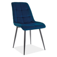 Signal Jedálenská stolička CHIC Matt Velvet FARBA: Modrá / velvet 79
