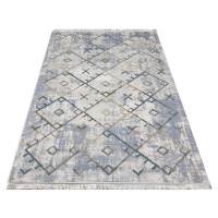 DY Sivý luxusný protišmykový koberec Beid Rozmer: 80x150 cm