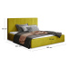 NABBI Ante UP 160 čalúnená manželská posteľ s roštom žltá