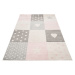 TA Bielo-ružový vzorovaný detský koberec Ruth Rozmer: 140x190 cm