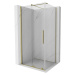 MEXEN/S - Velár sprchovací kút 90 x 100, transparent, zlatá 871-090-100-01-50