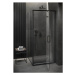 CERSANIT/S - Sprchovací kút LARGA 90x90 čierny, pravý, číre sklo S932-124/90