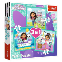 Trefl Puzzle 3v1 - Gabbyine aktivity / Universal Gabby's Dollhouse