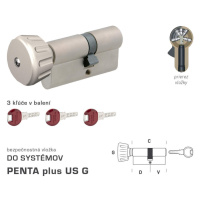 DK - PENTA plus US G - s gombíkom NIM - nikel matný D 40 + V 50 mm