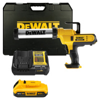 DEWALT 18V XR Aku vytláčacia pištoľ na kartuše a vrecká 300 - 400 ml, 1x 2,0 Ah DCE571D1-QW