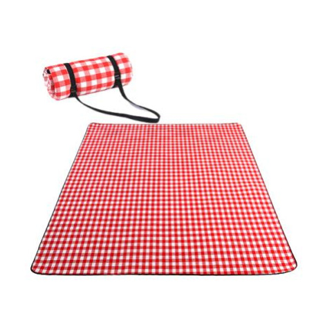 Kockovaná pikniková podložka červeno-bielej farby