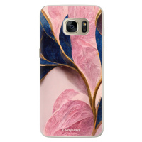 Silikónové puzdro iSaprio - Pink Blue Leaves - Samsung Galaxy S7