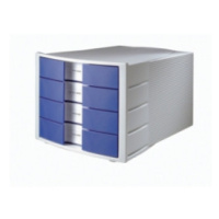 HAN Zásuvkový box Impuls zatvorený sivo/modrý