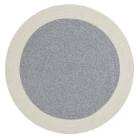 Kusový koberec Braided 105555 Grey Creme kruh – na von aj na doma Rozmery kobercov: 200x200 (pri