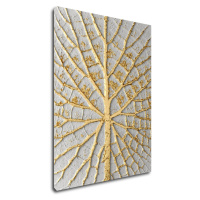 Impresi Obraz Zlatý list na bielom pozadí - 30 x 40 cm
