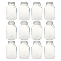 vidaXL Sklenené poháre s uzávermi 12 ks 3 l