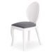 HALMAR Verdi jedálenská stolička biela / sivá