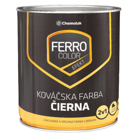 FERRO COLOR 2v1 - Syntetická kováčska farba 0,75 L čierna CHEMOLAK