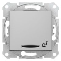 Tlacidlo (1/0So) 10A/12V~ pikt.zv. (PS) hliník Sedna (Schneider)