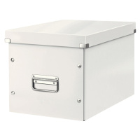 Biely kartónový úložný box s vekom 32x36x31 cm Click&Store – Leitz