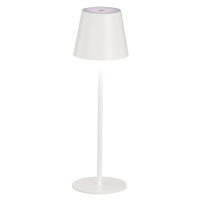 Biela LED stolová lampa s kovovým tienidlom (výška  36,5 cm) Viletto – Fischer & Honsel