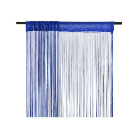 Povrázkové záclony, 2 ks, 100 × 250 cm, modré SHUMEE
