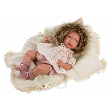 Llorens 74022 NEW BORN - realistická bábika bábätko so zvukmi a mäkkým látkovým telom - 42