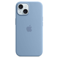 Apple Originál Silikónový kryt s MagSafe pre iPhone 15 Winter Blue, MT0Y3ZM/A