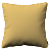 Dekoria Gabika so šnúrkou, obliečka na vankúš, matná žltá, 45 x 45 cm, Cotton Panama, 702-41