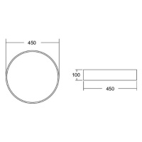 BRUMBERG Biro Circle, Ø 45 cm, zapnuté/vypnuté, biela, 3 000 K