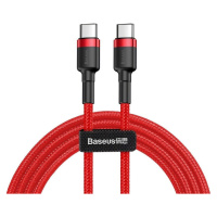 Baseus Dátový CATKLF-G09 Kábel USB-C / USB-C 60W 1m, Červený