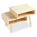 Konferenčný stolík z borovicového dreva v prírodnej farbe Karup Design Haku