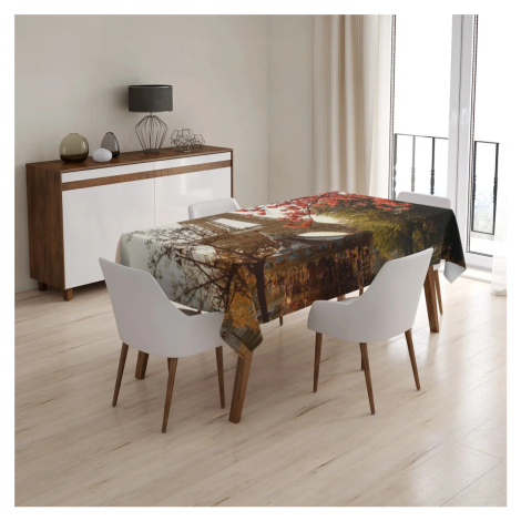 Obrus Eiffelova veža  a červený strom - 90x90 cm
