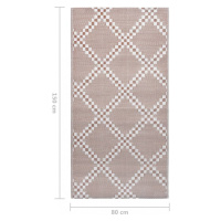 Vonkajší koberec hnedá PP Dekorhome 80x150 cm,Vonkajší koberec hnedá PP Dekorhome 80x150 cm