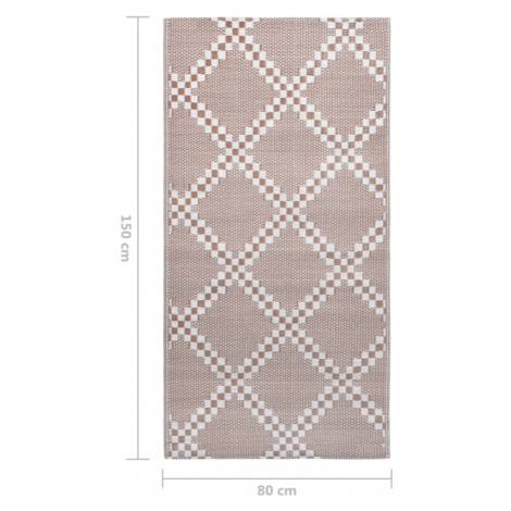 Vonkajší koberec hnedá PP Dekorhome 80x150 cm,Vonkajší koberec hnedá PP Dekorhome 80x150 cm vidaXL