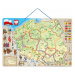 Woody Magnetická mapa Poľska s obrázkami a spoločenská hra 3v1