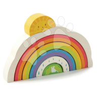 Drevený tunel z dúhy Rainbow Tunnel Tender Leaf Toys skladačka zo 7 dielov od 18 mes