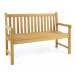 Divero 53824 Záhradná lavica - ošetrené teakové drevo - 130 cm