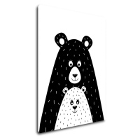Impresi Obraz Medveď čiernobiely - 30 x 40 cm