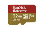 Karta SanDisk MicroSDHC 32 GB Extreme (100 MB/s, Class 10 UHS-I V30, pre akčné kamery) + adaptér