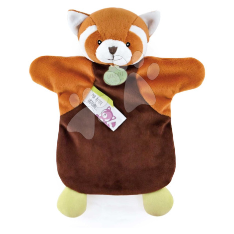 Plyšová panda na bábkové divadlo Red Panda Hand Puppet Doudou et Compagnie červená 25 cm od 0 me