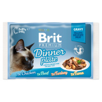 Kapsička Brit Premium Cat Delicate Dinner Plate, filety v omáčke Multi 340g (4x85g)