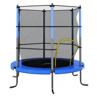 vidaXL Trampolína s bezpečnostnou sieťou okrúhla 140x160 cm modrá