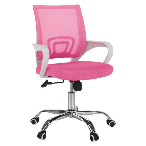 Kancelárske kreslo, ružová/biela, SANAZ TYP 2 Tempo Kondela