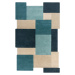 Ručne všívaný kusový koberec Abstract Collage Teal Rozmery kobercov: 150x240