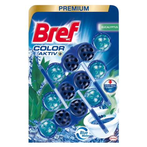 BREF Color Aktiv Tuhý WC blok Eucalyptus 3 x 50 g