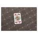 Kusový koberec Udinese hnědý čtverec - 60x60 cm Condor Carpets