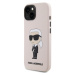 Karl Lagerfeld Liquid Silicone Ikonik NFT Zadný Kryt pre iPhone 15 Pink