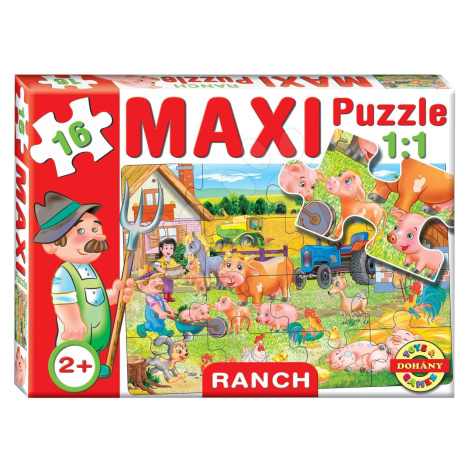 Dohány baby puzzle pre deti Maxi Ranč 16 dielikov 640-6 farebné DOHÁNY